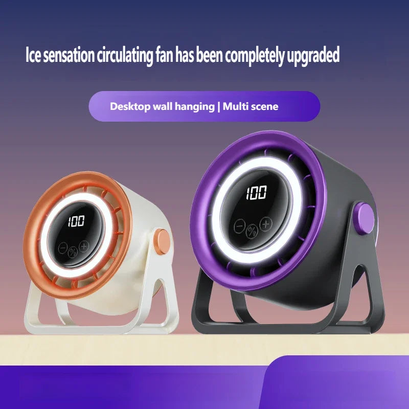 New Circular Fan for Home USB Plug-In Quiet Desktop Turbo Mini Fan Wall-Mounted Desktop Electric Fan