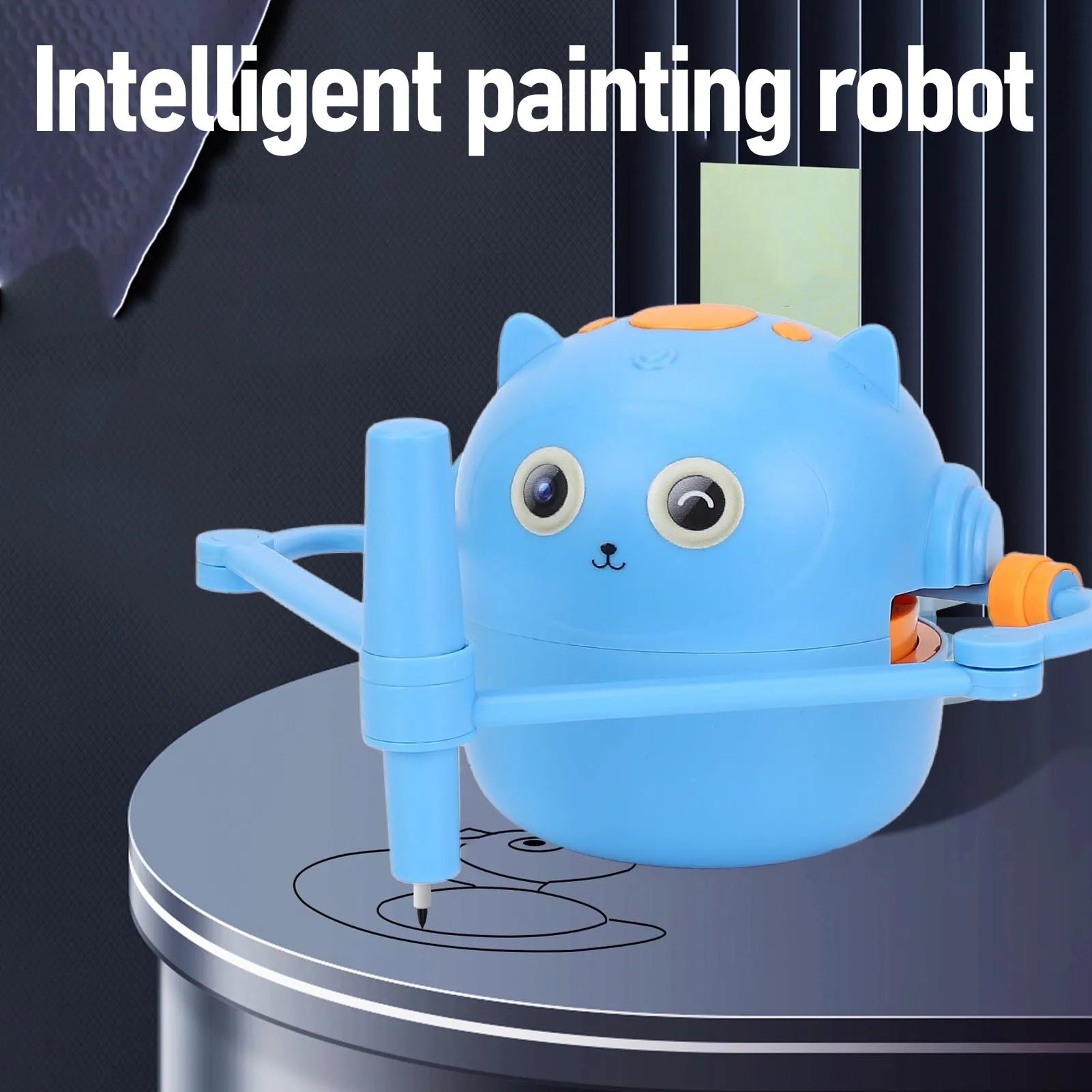 Interactive Educational Drawing Robot Painting Robot for Kids Early Education Toy with 100 Cards Automatic Painting Robot